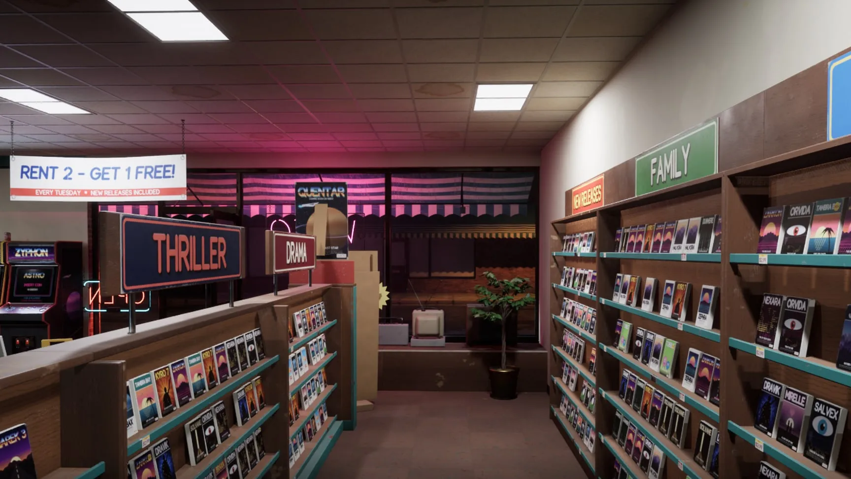 The genre walls and gondolas of tapes