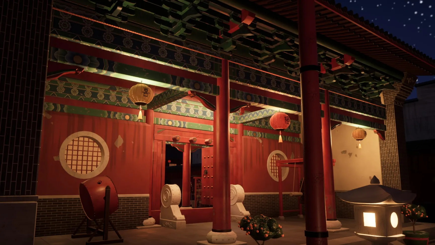 The gate pavilion of the temple precinct