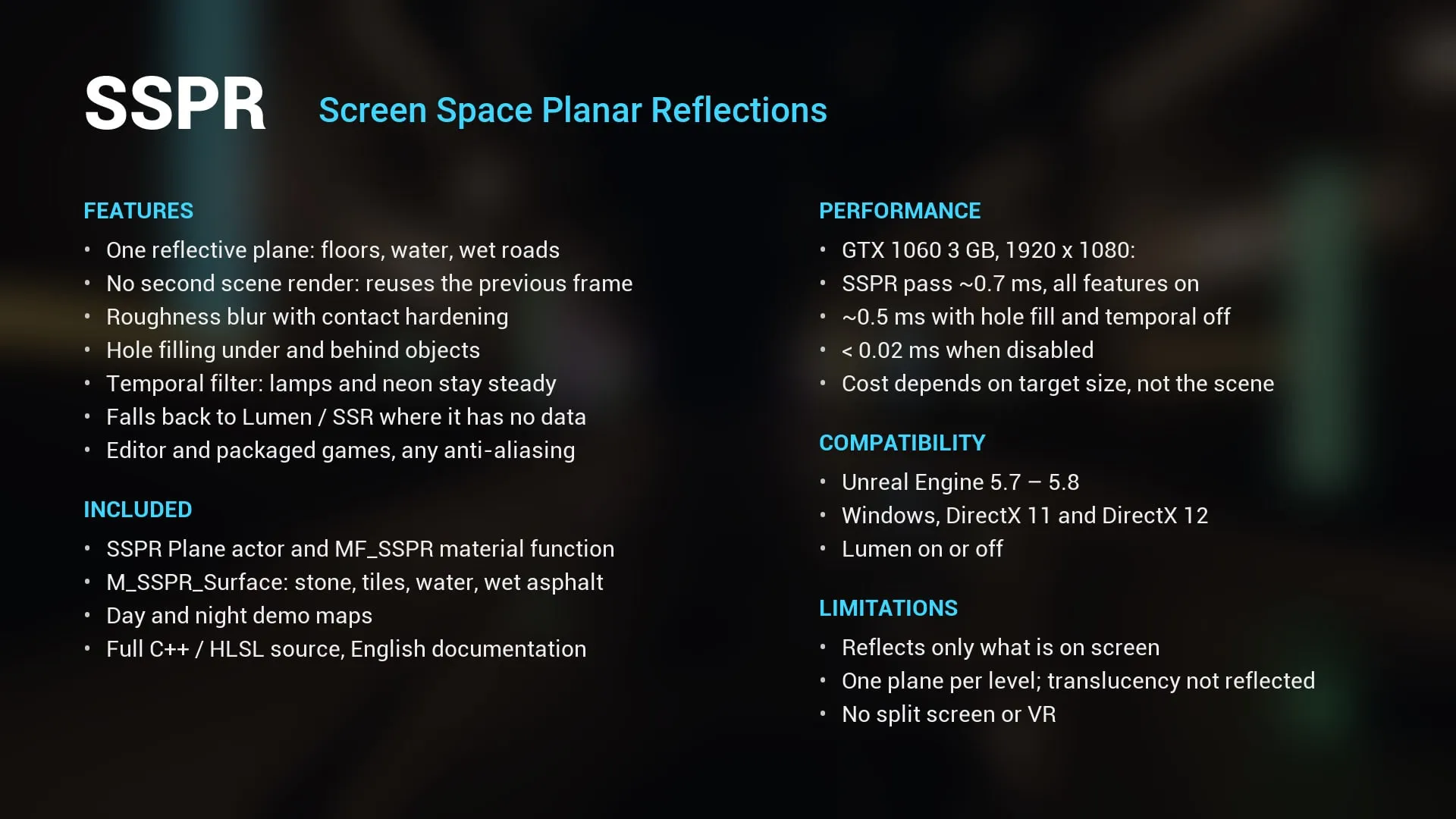 Features, performance and limits