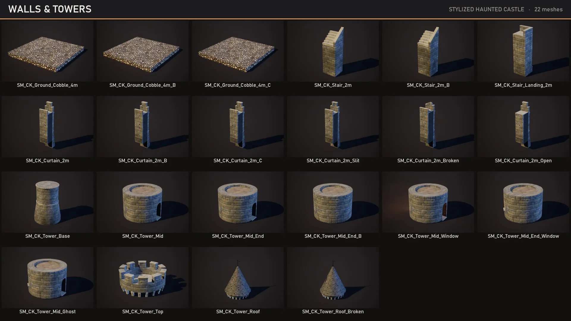 Catalog: walls and towers