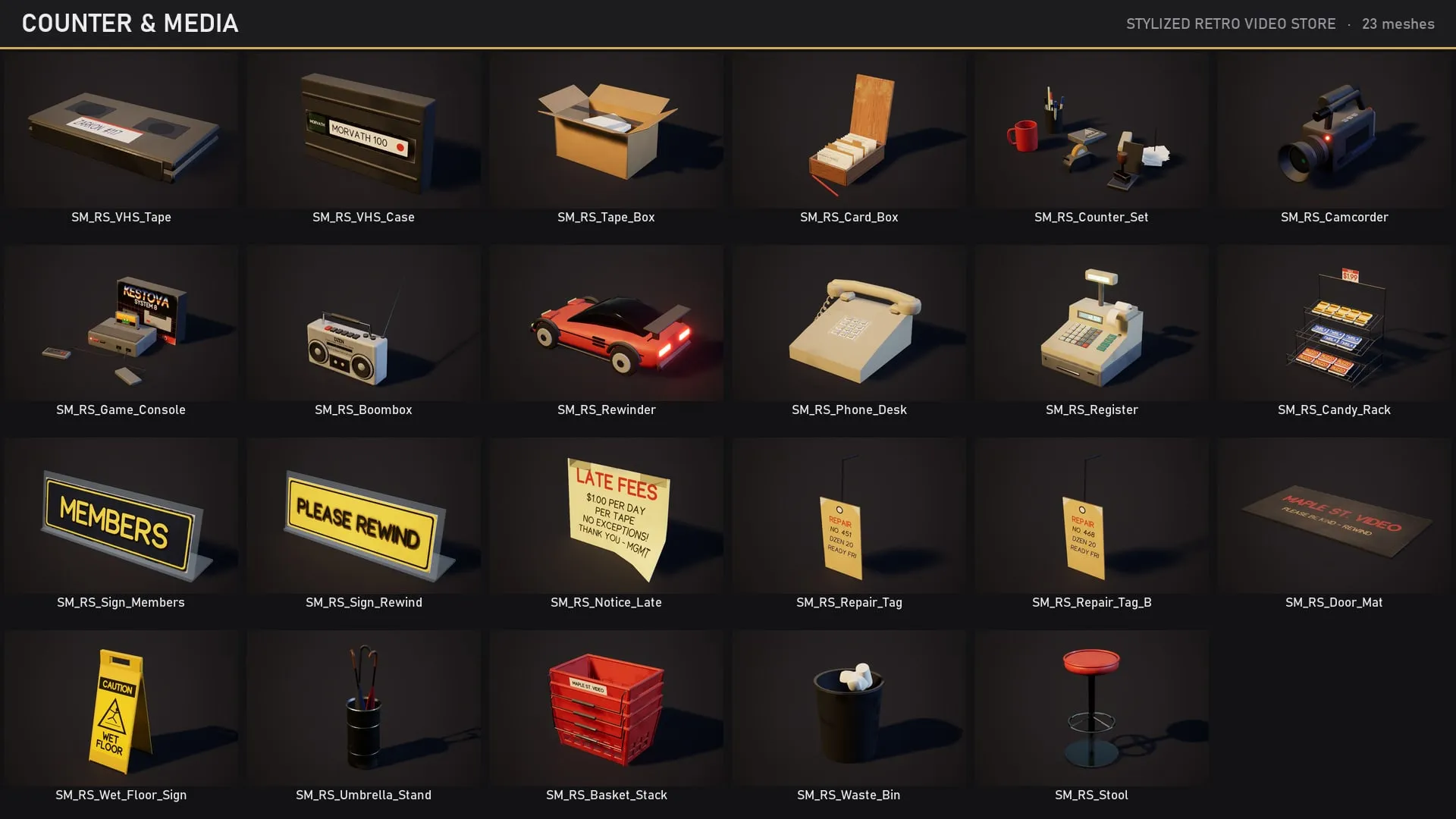 Catalog: counter and media